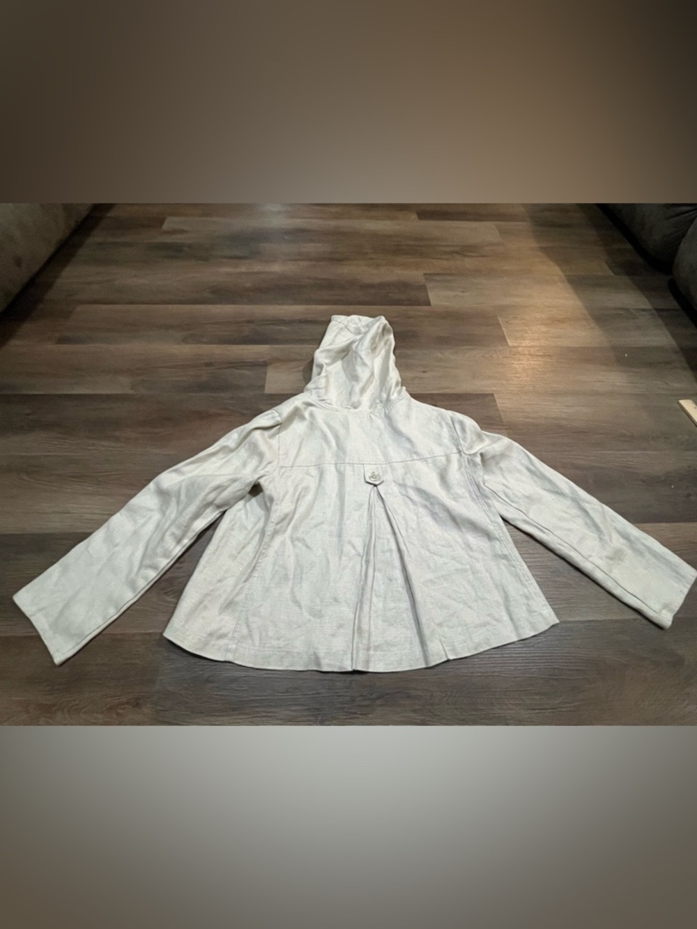 J. Jill 100% Hemp Hooded Jacket | Petite M | Lagenlook A-Line Coat - Picture 2 of 11